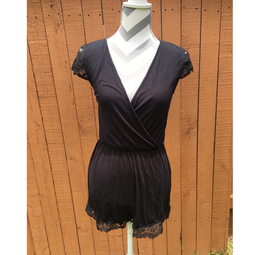 Topshop Lace Trim Romper